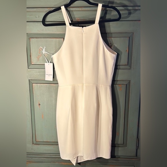 NWT Amanda Uprichard Cream Strap Halter Neck Sheath Mini Dress Size S Stunning - Picture 4 of 9